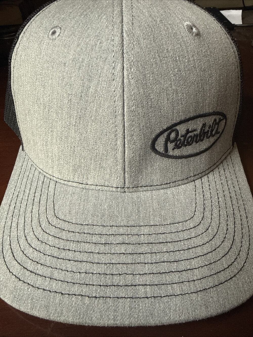 Peterbilt Oklahoma City Hat Richardson 112 XL Trucker Snapback Gray Black OKC